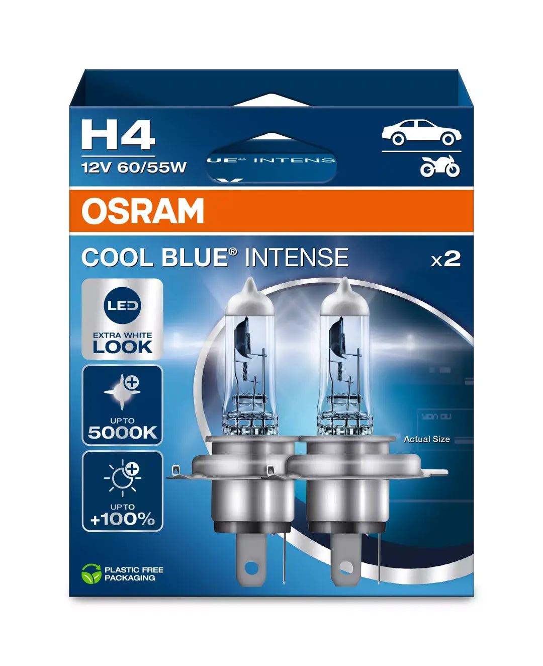 Osram Cool Blue Intense (NEXT GEN) H4-Halogenlampen | 64193CBN-HCB