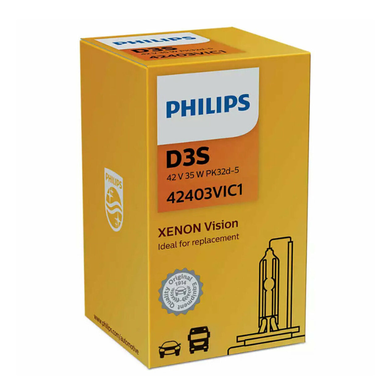 Philips Xenon Standard D3S Xenonlampe hochwertiger OEM-Ersatz | 42403C1