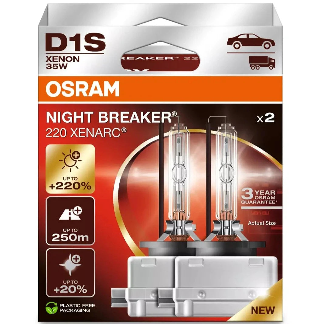 Osram Night breaker XN2 D1S 66140XN2 2 pack highest output xenon HID bulb