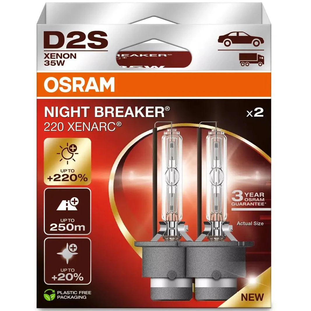 Osram Night breaker XN2 D2S 66240XN2 2 pack highest output xenon HID bulbs