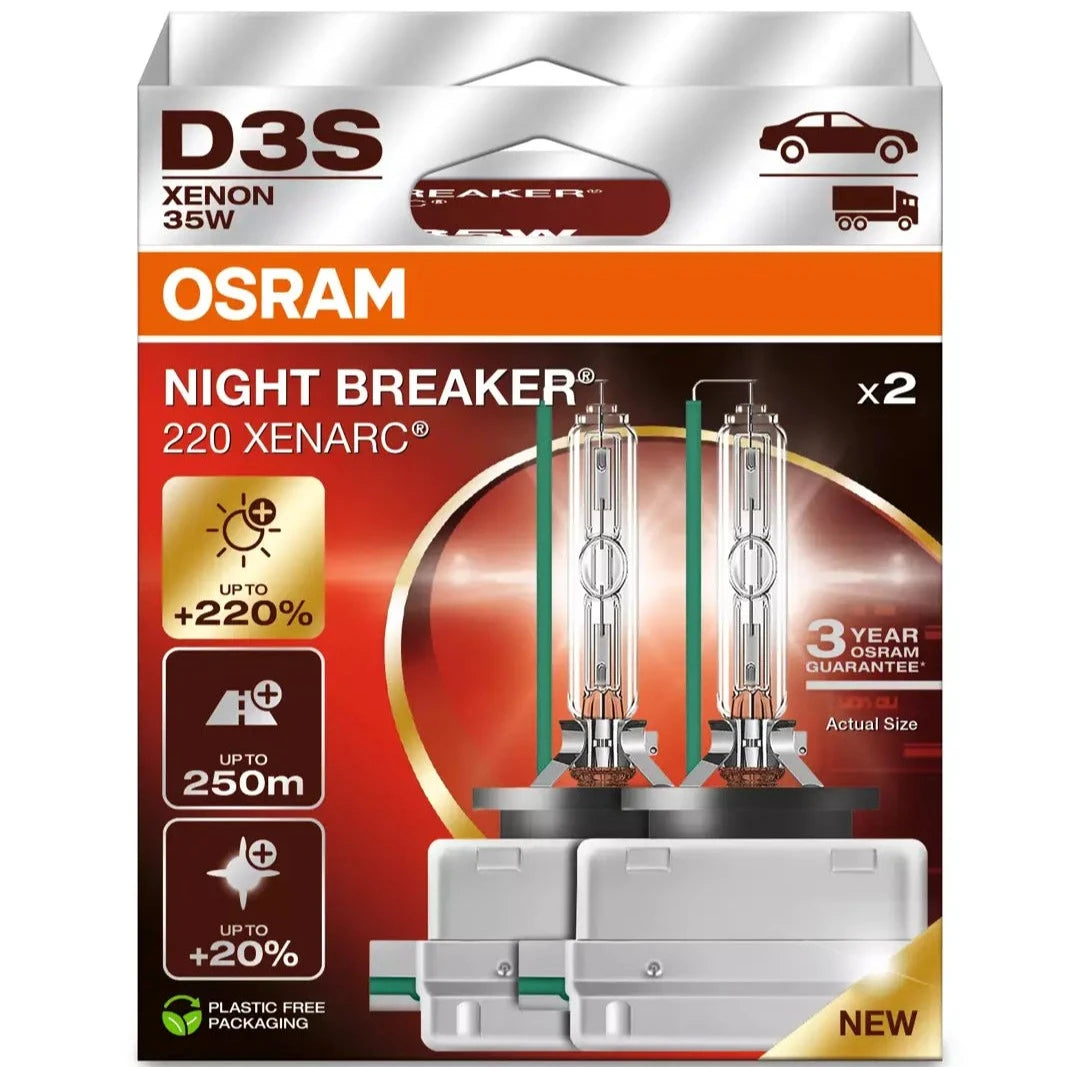 Osram Night breaker XN2 D3S 66340XN2 2 pack highest output xenon HID bulbs