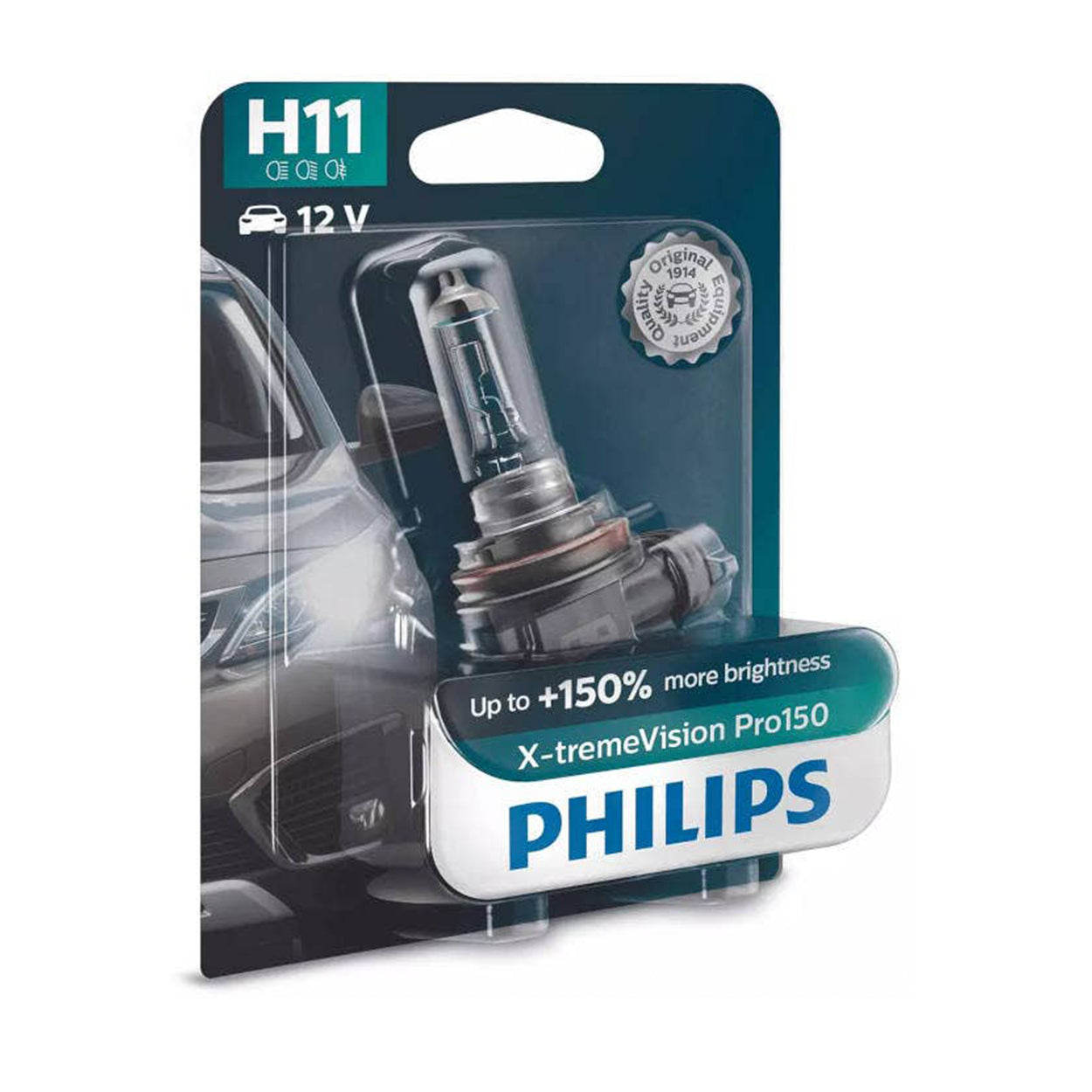 Philips X-tremeVision Pro150 H11 | Halogenlampe mit mehr Helligkeit | 12362XVPB1