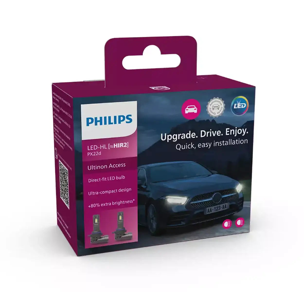 Ampoule de mise à niveau LED Philips LED HIR2 12 V Ultinon Access | 11012U2500CX